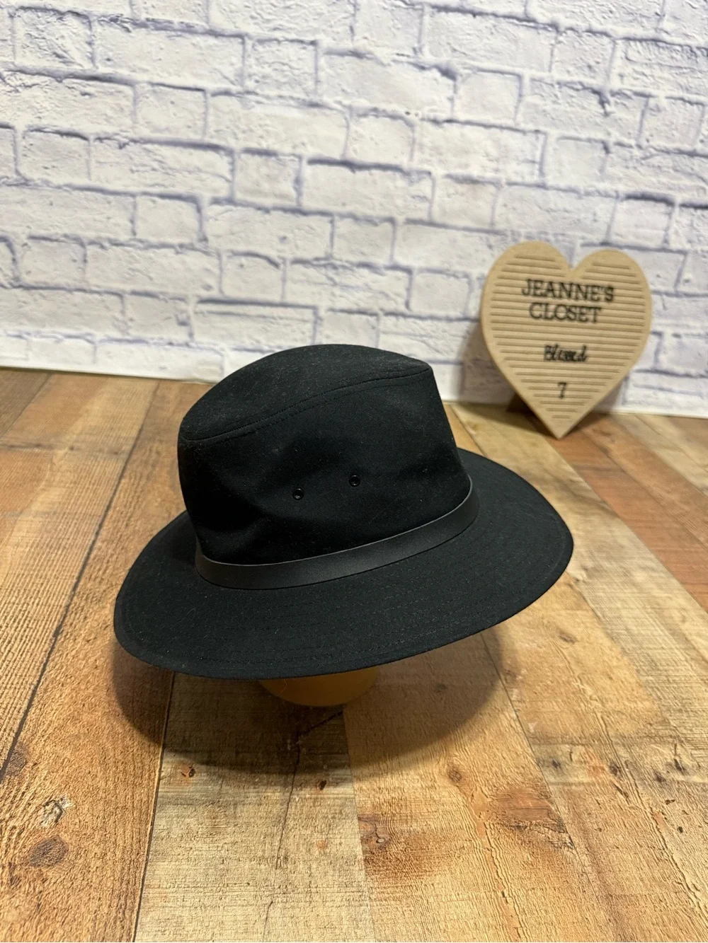Bailey Wind River Dalton Safari Black Boho Western Fedora Hat Size Large  the Ba